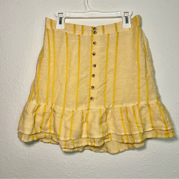 American Eagle Yellow Stripe Skirt - Picture 1 of 10